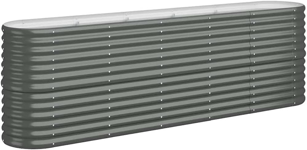 Large Metal Raised Garden Bed 224cm Steel Planter Outdoor - Kwikley