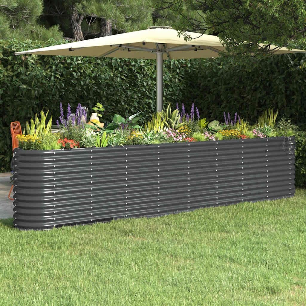 Large Metal Raised Garden Bed 332cm Steel Planter Outdoor Vegetable - Kwikley