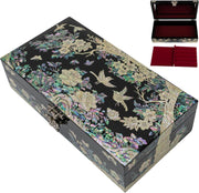 Large Mother of Pearl Jewellery Organizer Box Handmade Ring Tray - Kwikley
