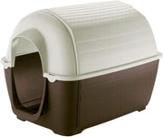 Large Outdoor Dog House Weatherproof Resin Kennel 89x60x60cm Ventilated - Kwikley