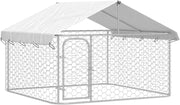 Large Outdoor Dog Kennel 200x200x150cm – Steel Frame, Roof, Secure, Weatherproof - Kwikley