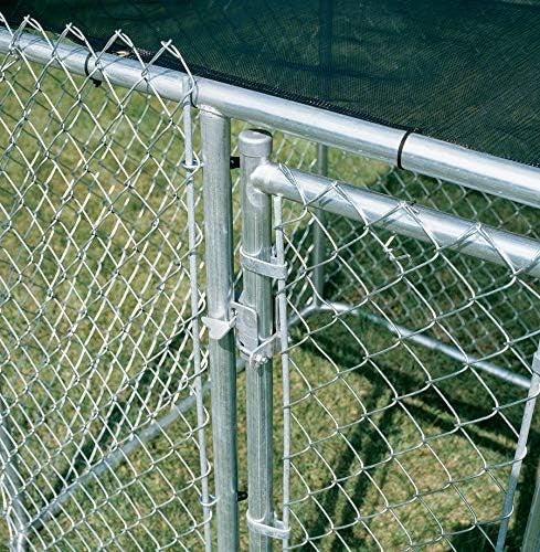 Large Outdoor Dog Kennel 6x6ft Chain Link Run + Sunshade | Secure & Portable - Kwikley