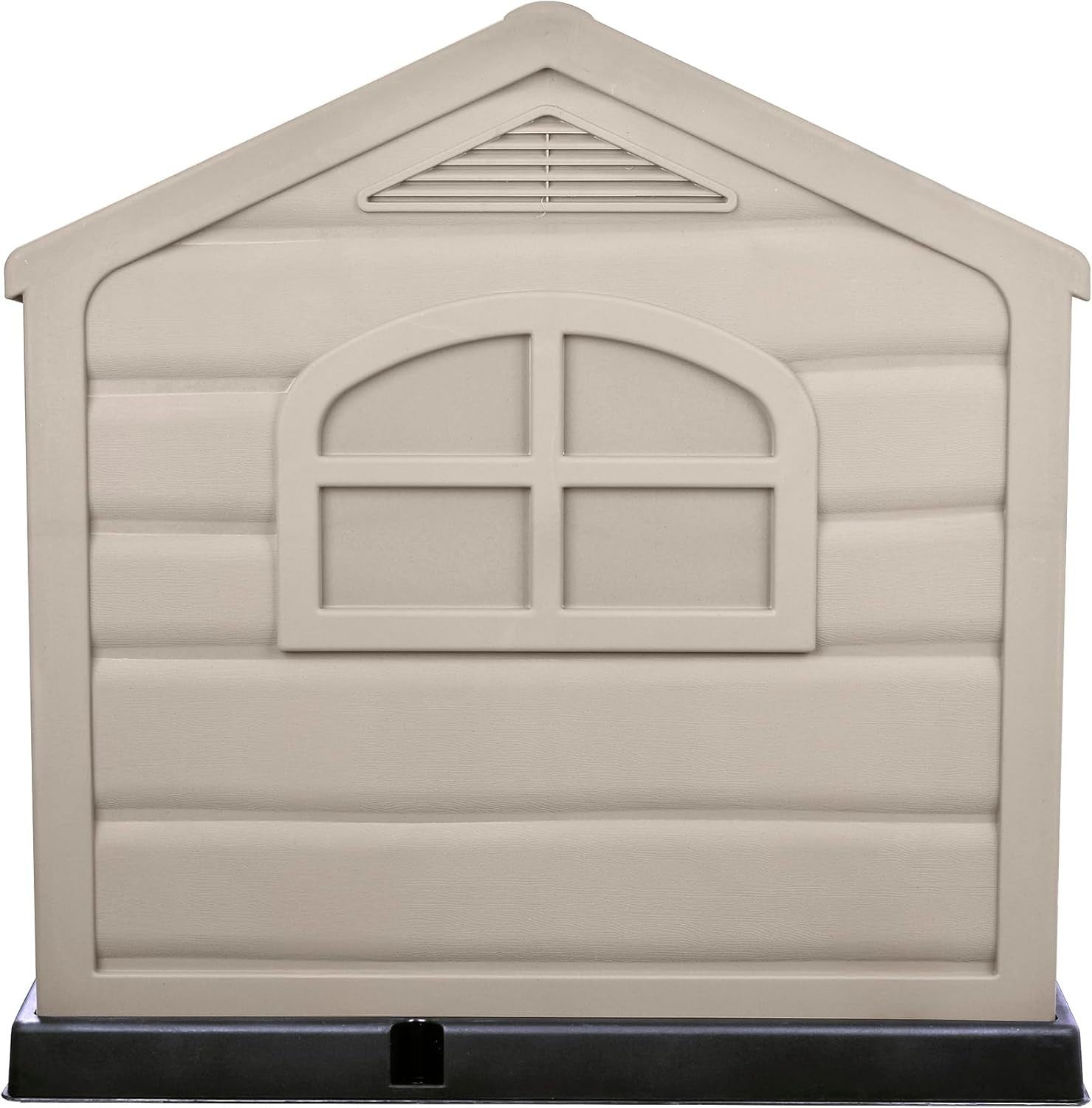 Large Outdoor Dog Kennel House Green Roof Weatherproof Easy Clean Shelter - Kwikley