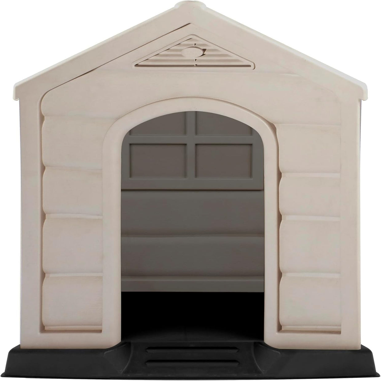 Large Outdoor Dog Kennel House Green Roof Weatherproof Easy Clean Shelter - Kwikley