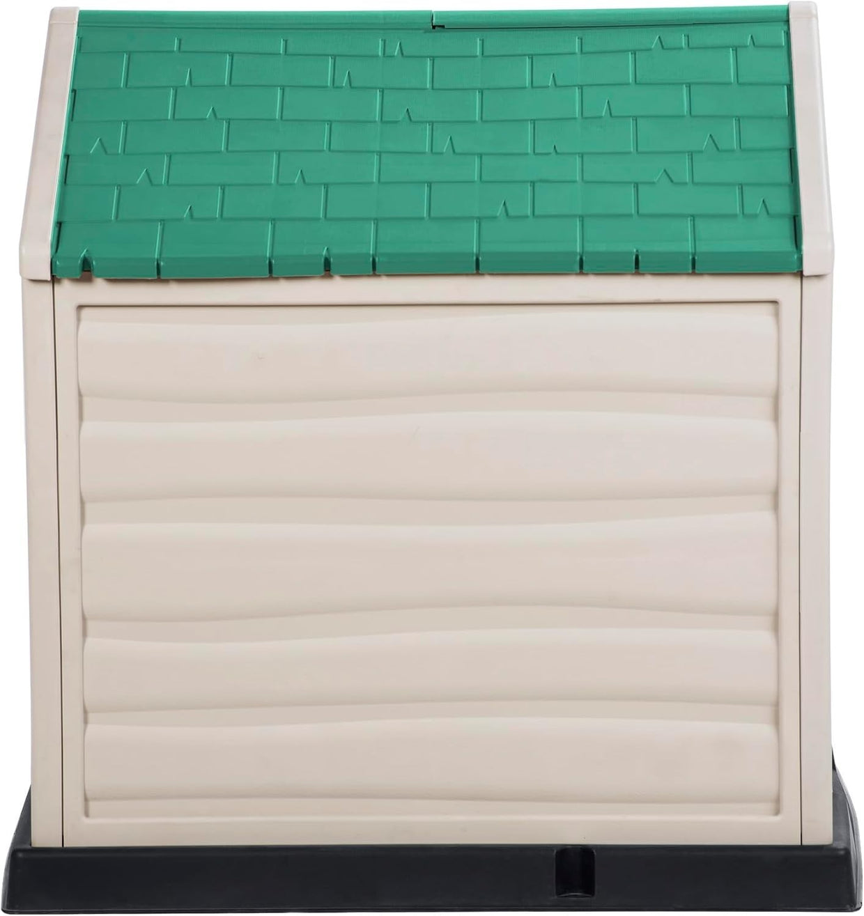 Large Outdoor Dog Kennel House Green Roof Weatherproof Easy Clean Shelter - Kwikley