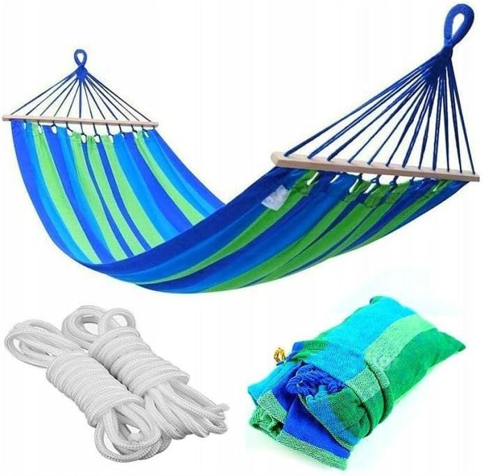 Large Outdoor Hammock with Heavy Duty Stand | Garden Swing Bed Lounger - Kwikley
