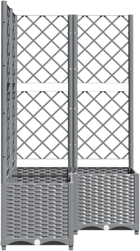 Large Outdoor Planter with Trellis 136cm Climbing Plant Support Box - Kwikley