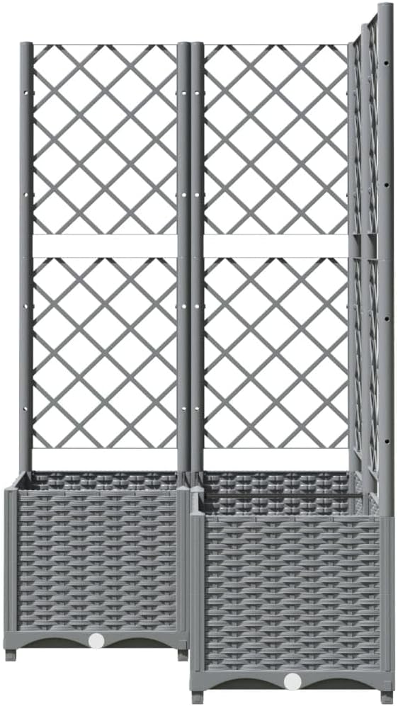 Large Outdoor Planter with Trellis 136cm Climbing Plant Support Box - Kwikley