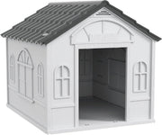 Large Outdoor Plastic Dog House 98x84x82cm | Weatherproof Kennel for 30kg Pets - Kwikley