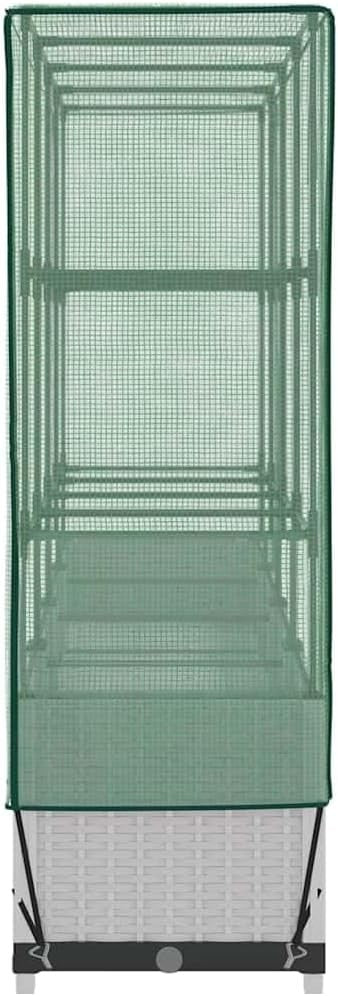 Large Outdoor Raised Garden Bed with Greenhouse Cover 🌿 Rattan Look Planter - Kwikley
