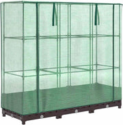 Large Outdoor Raised Garden Bed with Greenhouse Cover – Rattan Look Planter Box - Kwikley