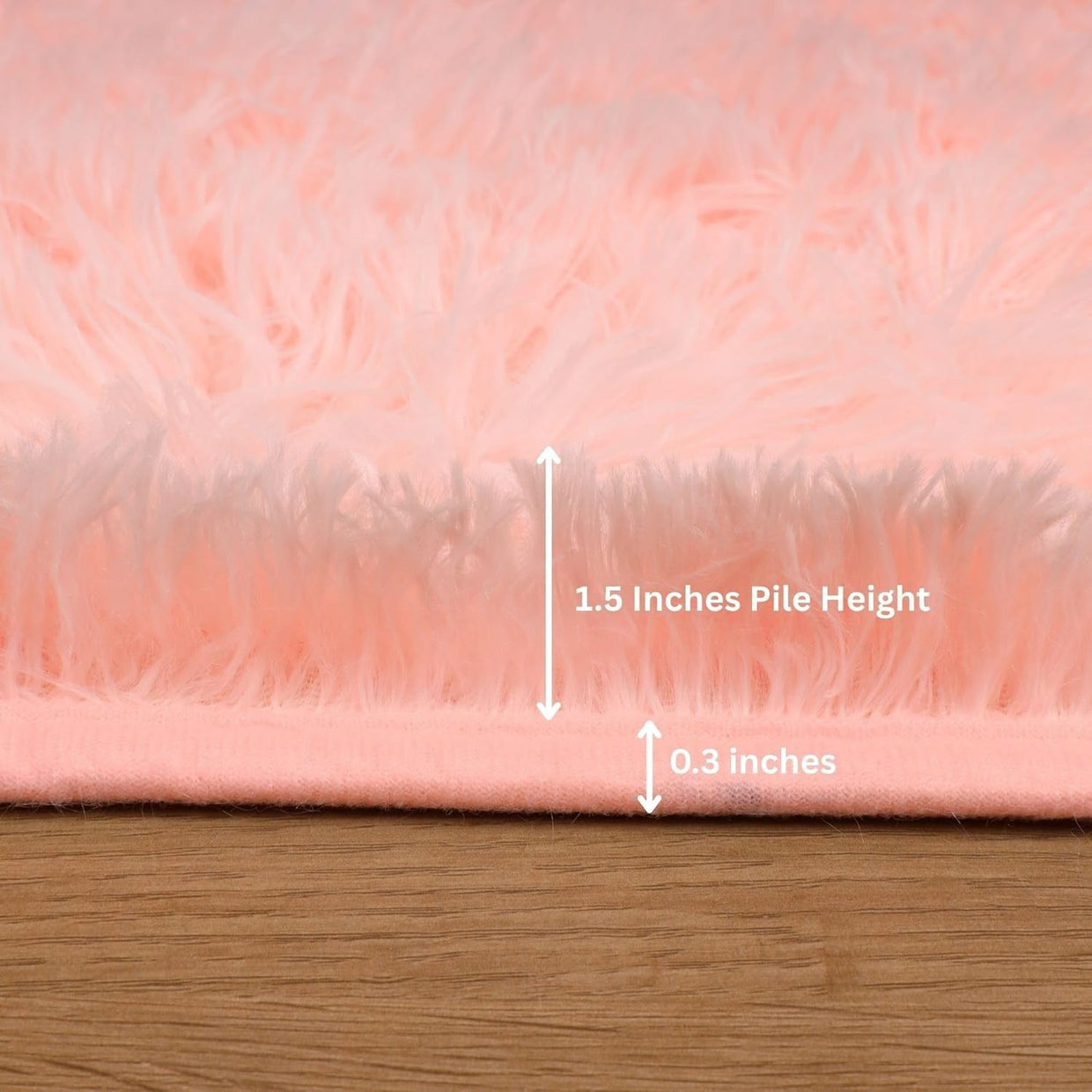 Large Pink Shaggy Rug 200x290cm Soft Fluffy Thick Pile Non Slip Bedroom Carpet - Kwikley