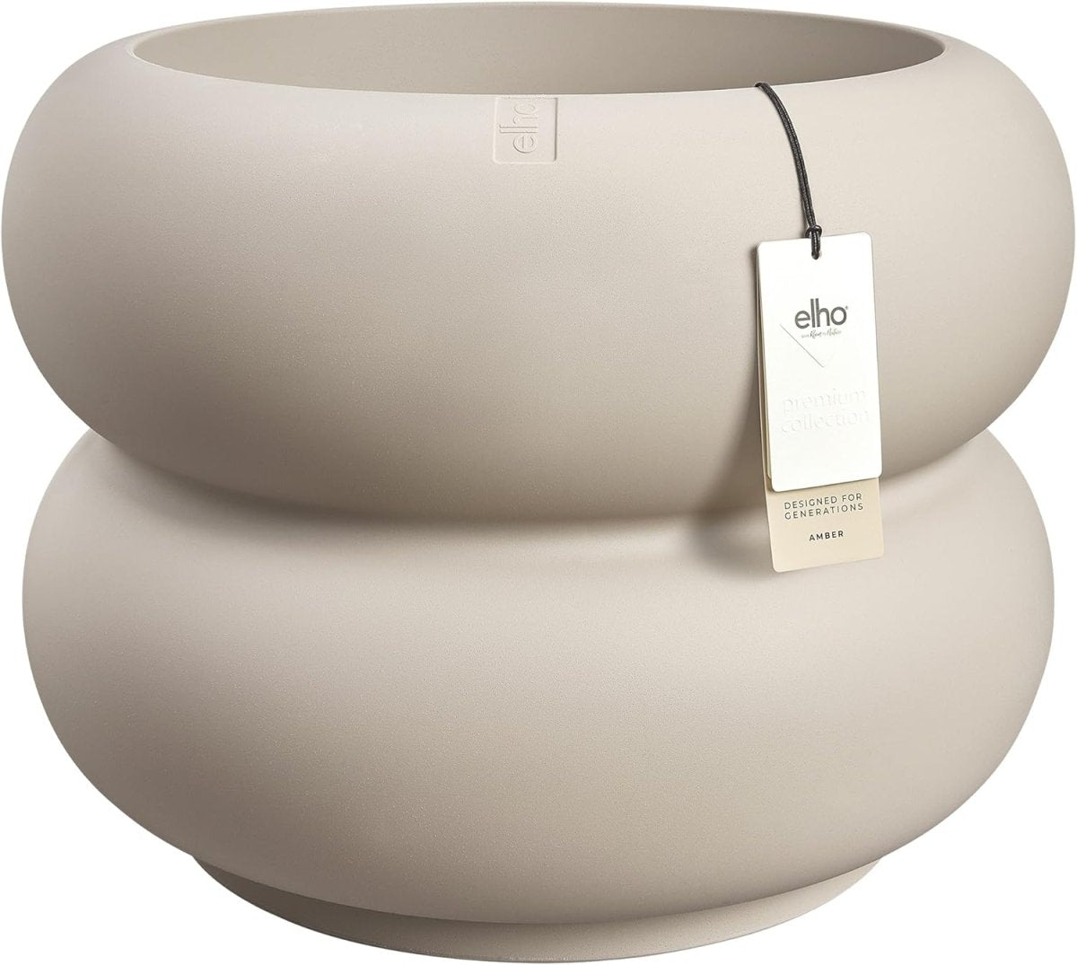 Large Plant Pot 60cm Beige Indoor Outdoor Recycled Plastic - Kwikley