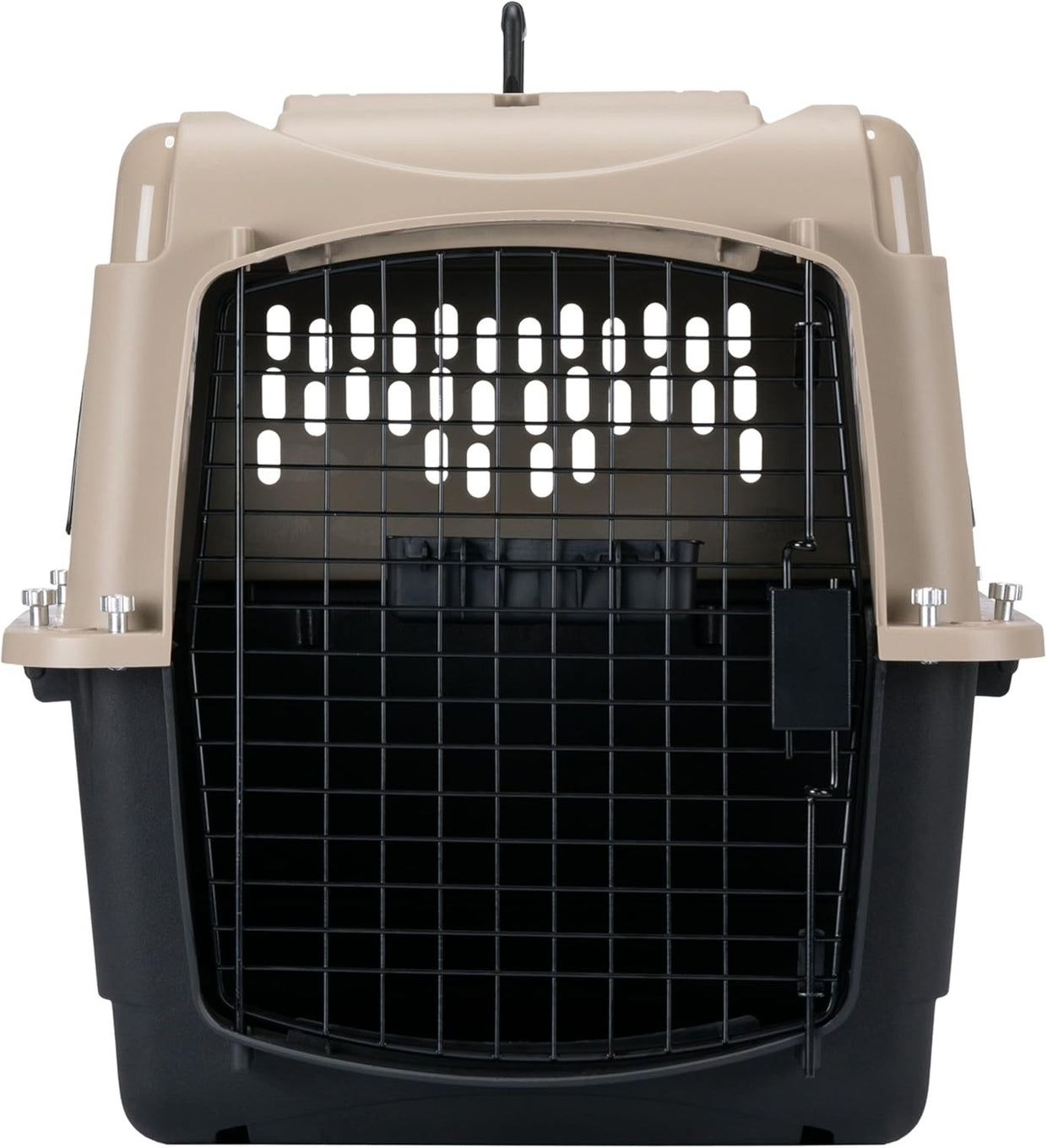 Large Plastic Pet Travel Crate 71x52x55cm Airy Lockable Dog Carrier Kennel - Kwikley