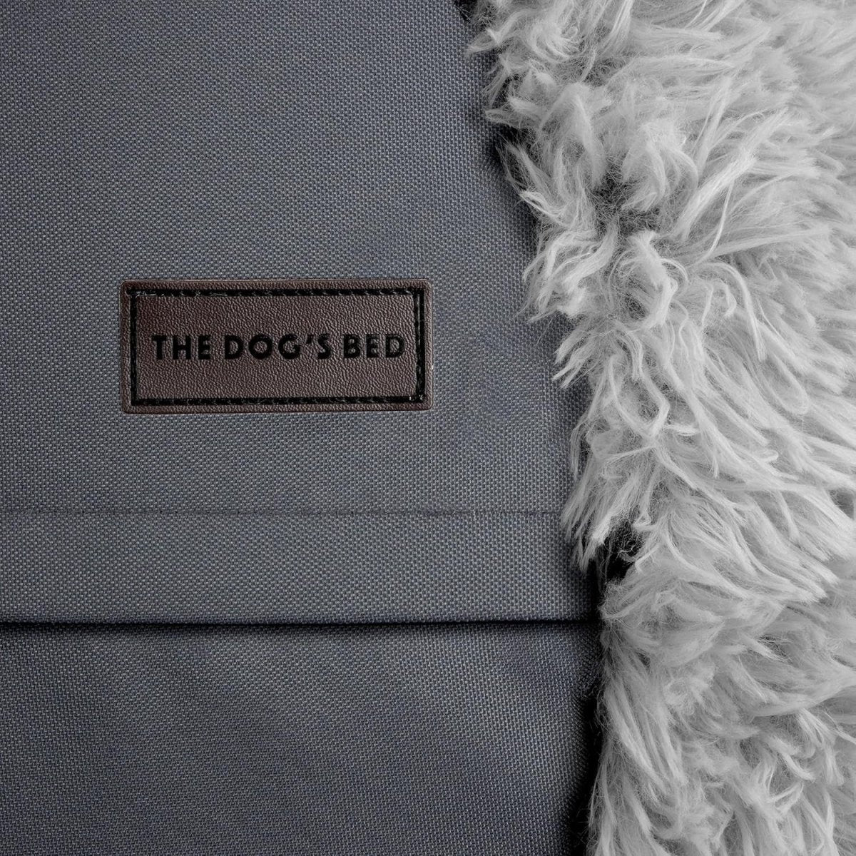 Large Plush Donut Dog Bed 91cm Calming Round Nest Silver - Kwikley