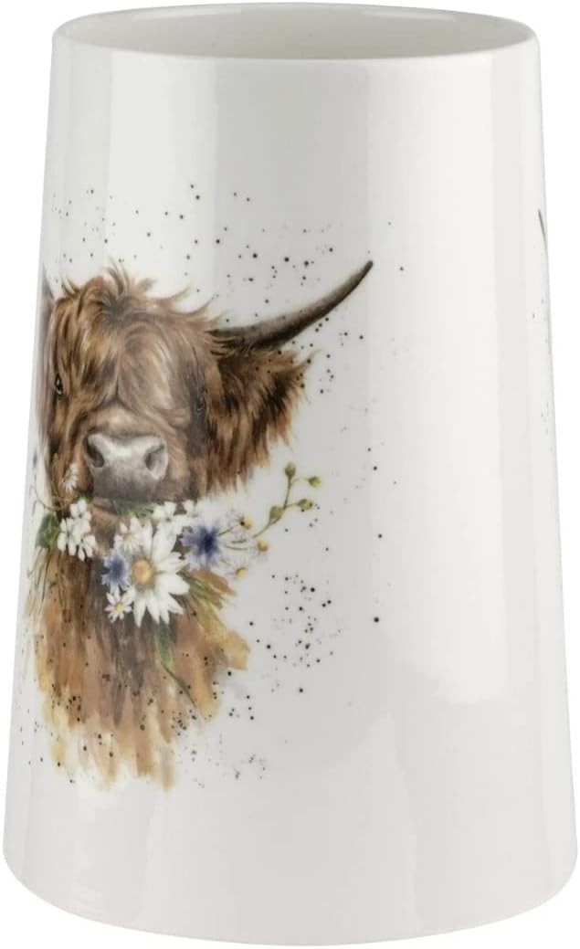 Large Porcelain Flower Vase 20cm Decorative Bottle Vase Country Home Décor - Kwikley