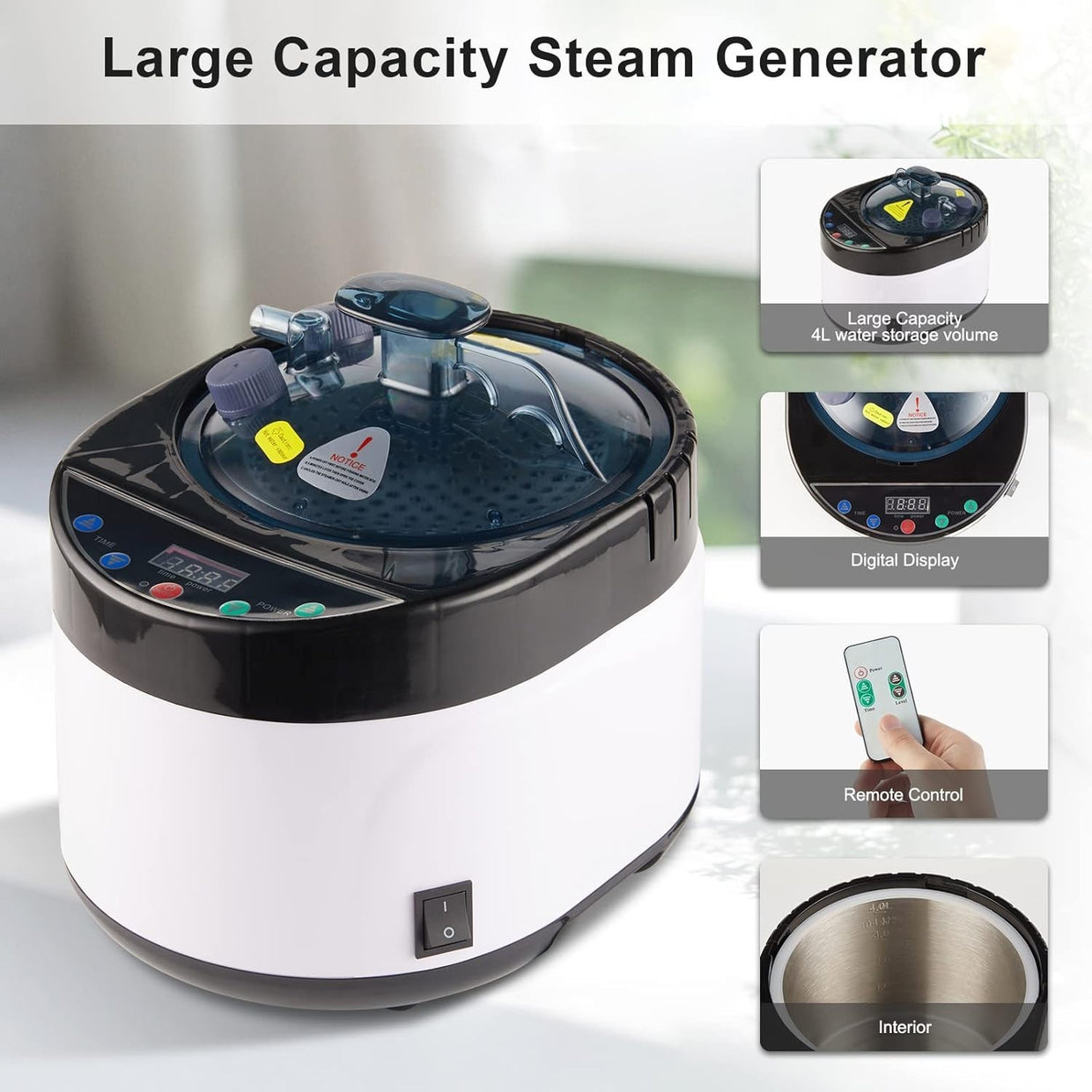 Large Portable Steam Sauna Tent 4L 1500W Fast Heat 9 - Level Home Spa Foldable - Kwikley