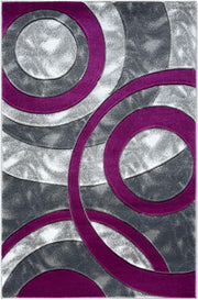Large Purple Shaggy Area Rug 120x170cm Washable Non Slip Soft Carpet - Kwikley