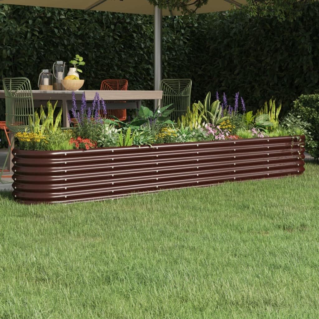 Large Raised Garden Bed 260cm Steel Outdoor Flower Planter - Kwikley