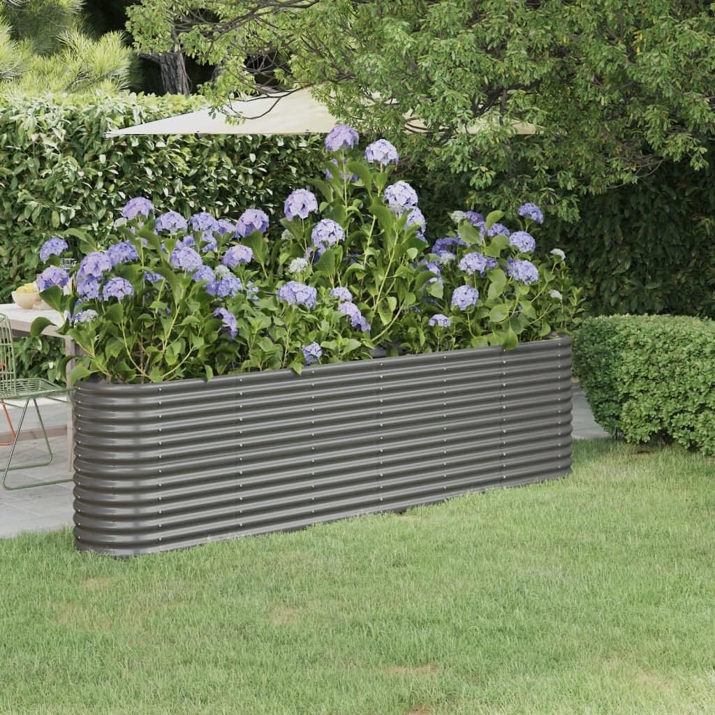 Large Raised Garden Bed 260x40x68cm Steel Outdoor Planter Box - Kwikley