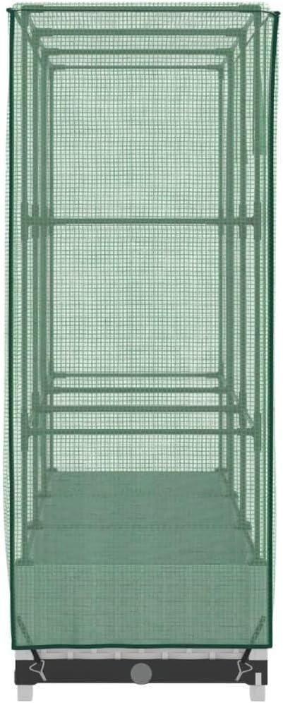 Large Raised Garden Planter with Greenhouse Cover 120x40x123cm | White Rattan - Kwikley