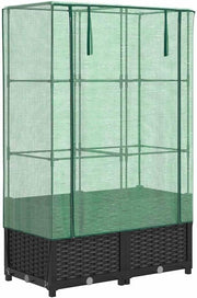 Large Raised Garden Planter with Greenhouse Cover 80x40x138cm | Weatherproof - Kwikley