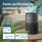 Large Room Air Purifier 65m² HEPA Carbon Quiet Allergy Relief 250m³/h - Kwikley