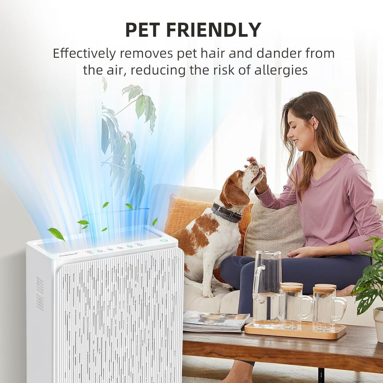 Large Room H14 HEPA Air Purifier Quiet 22dB Allergy Smoke Odour - Kwikley