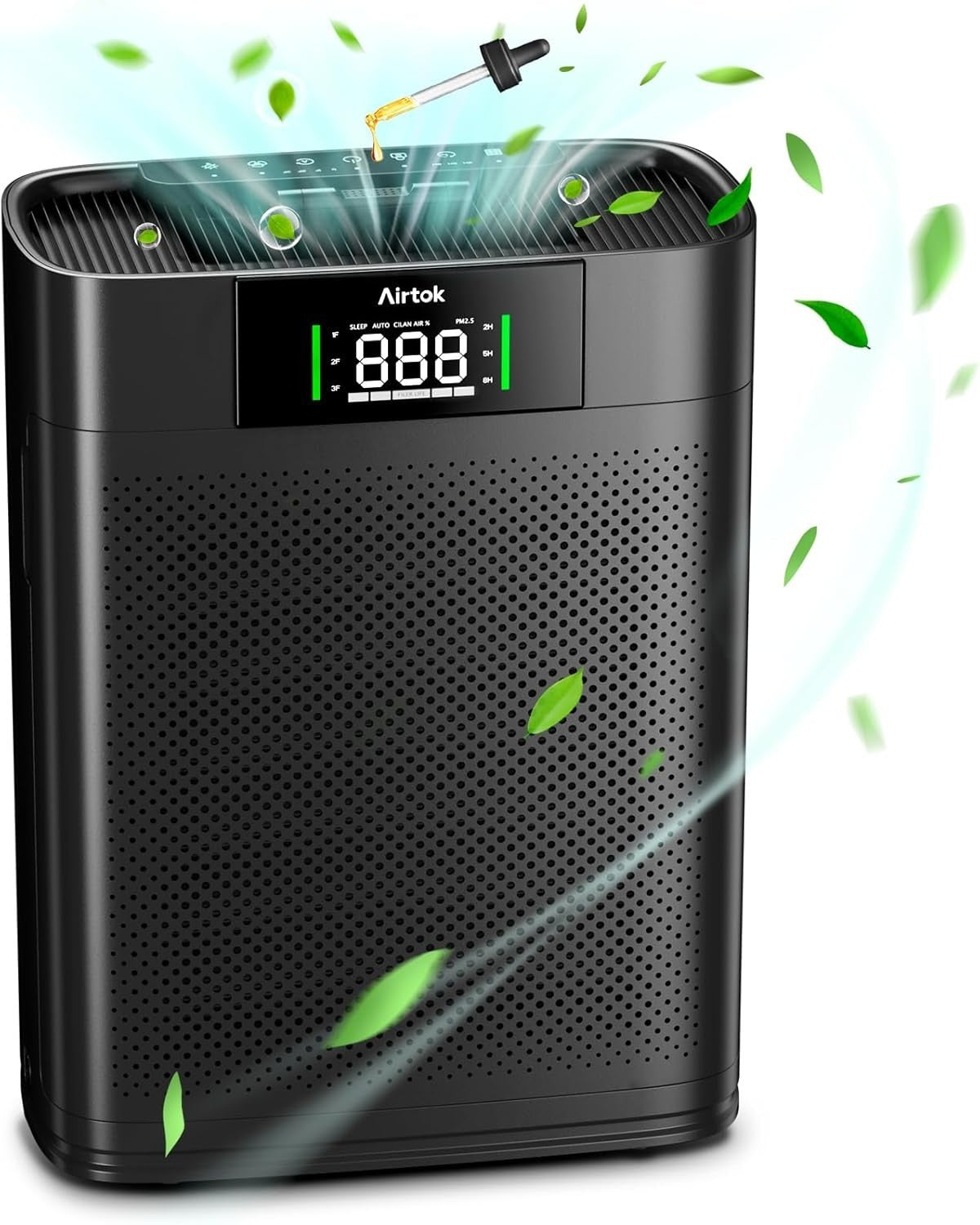 Large Room HEPA Air Purifier 1300ft² PM2.5 Auto Sleep Aromatherapy - Kwikley