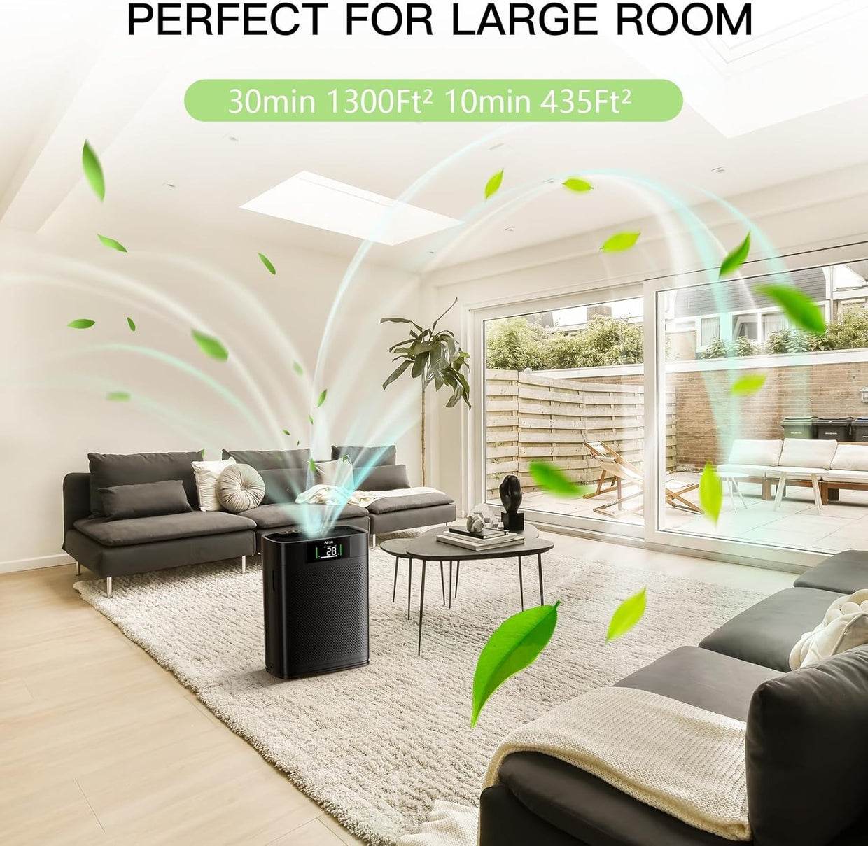 Large Room HEPA Air Purifier 1300ft² PM2.5 Auto Sleep Aromatherapy - Kwikley