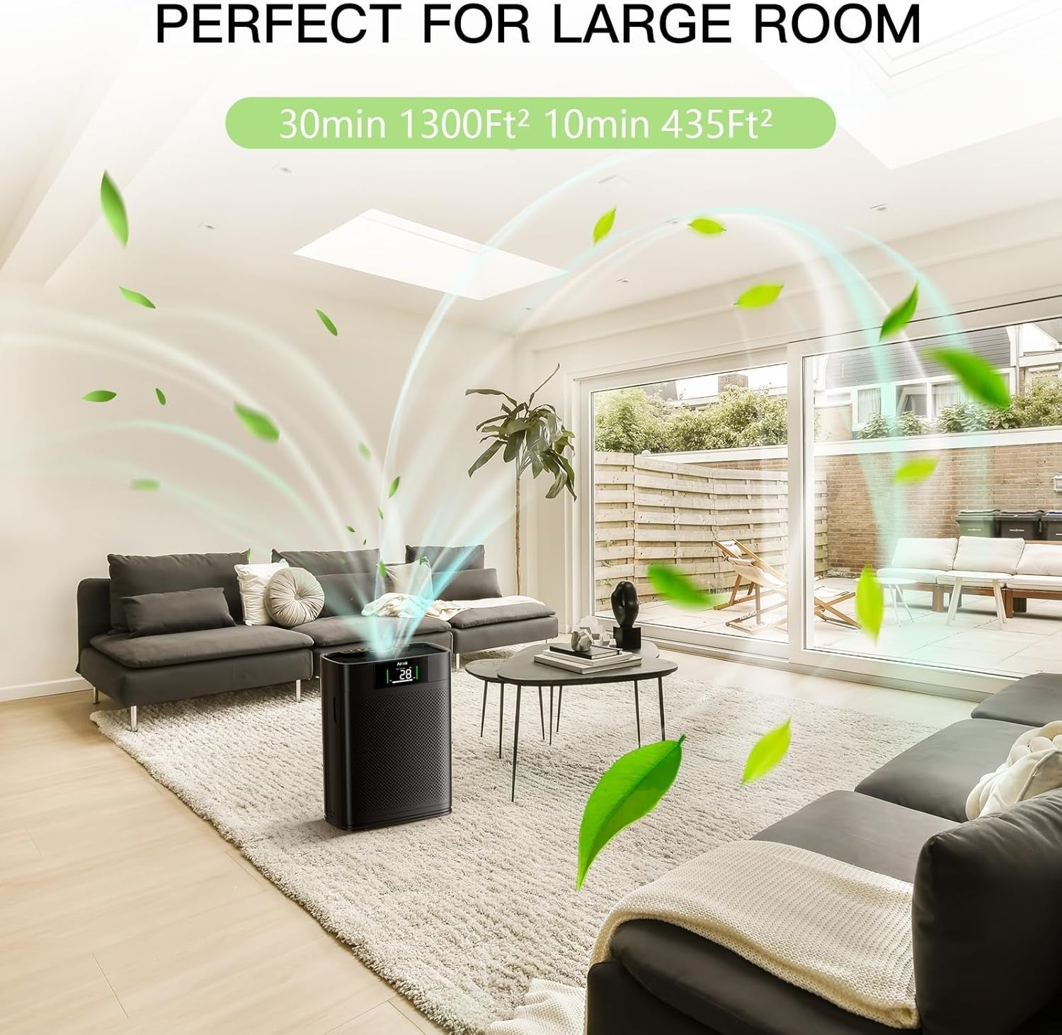 Large Room HEPA Air Purifier 1300ft² PM2.5 Auto Sleep Aromatherapy - Kwikley