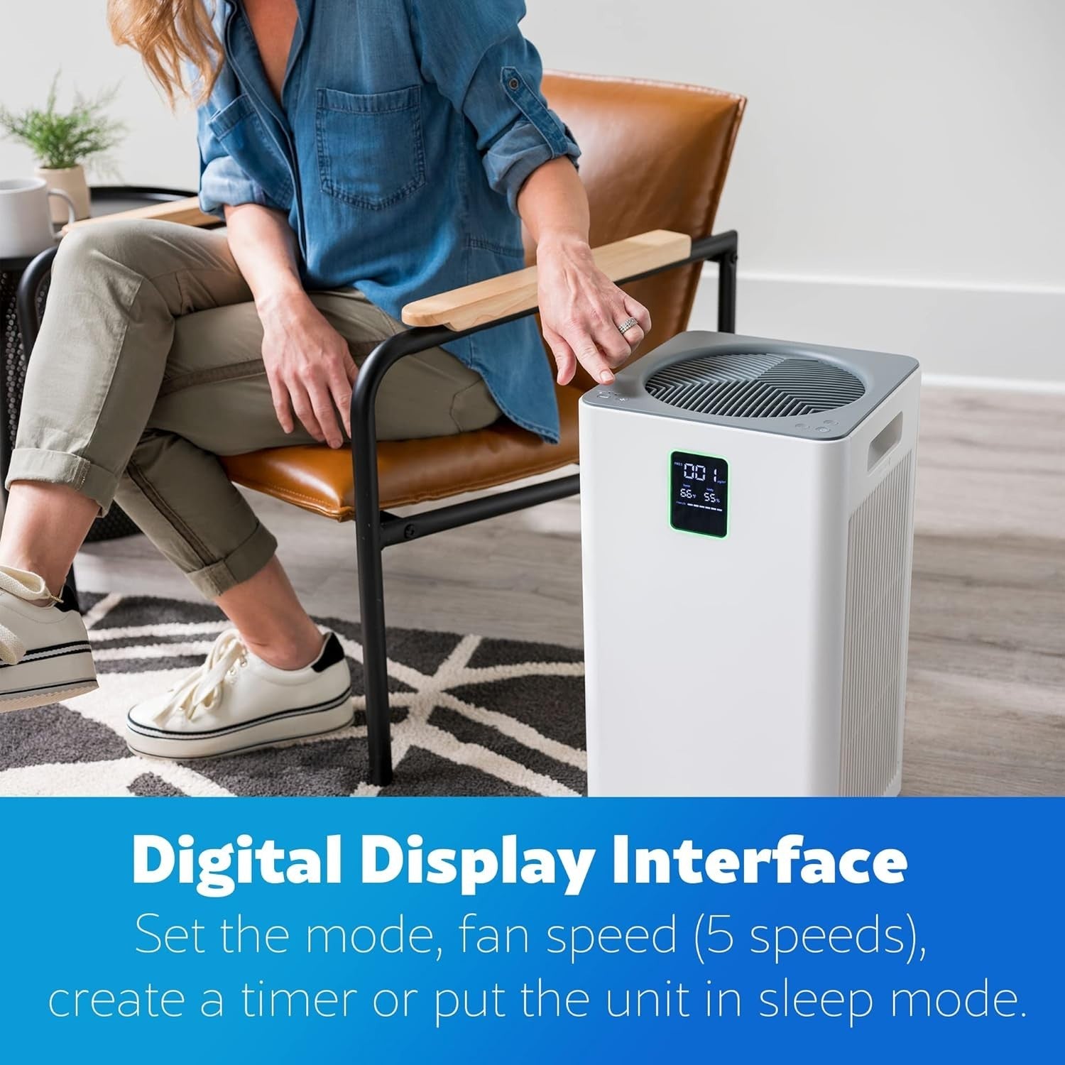 Large Room HEPA Air Purifier 1500 Sq Ft Quiet 24dB Odour Home - Kwikley