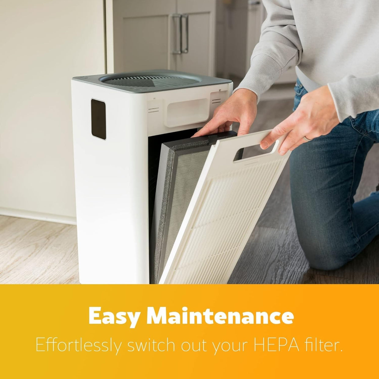 Large Room HEPA Air Purifier 1500 Sq Ft Quiet 24dB Odour Home - Kwikley