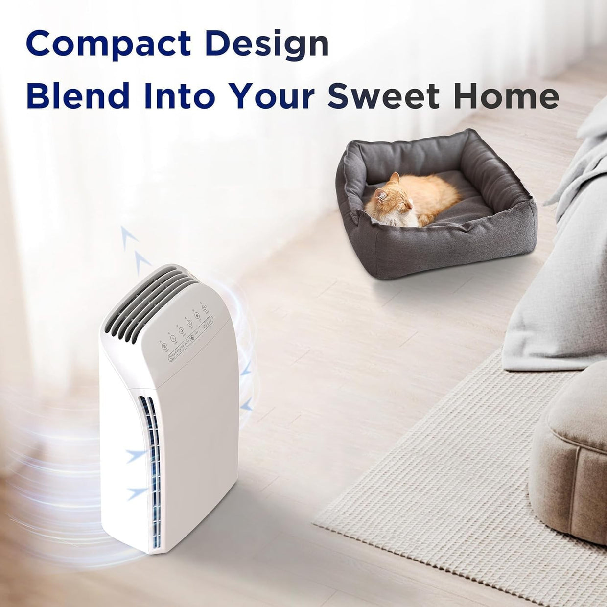 Large Room HEPA Air Purifier 1590ft² Quiet 22dB Smoke Pet Odor - Kwikley