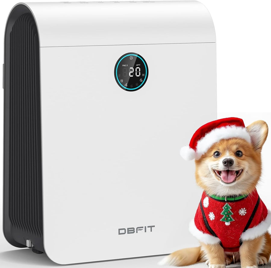 Large Room HEPA Air Purifier PM2.5 Sensor Pet Smoke Odor 2590ft² - Kwikley