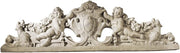 Large Sculptural Wall Pediment Cherub Plaque 94cm Resin Decor - Kwikley