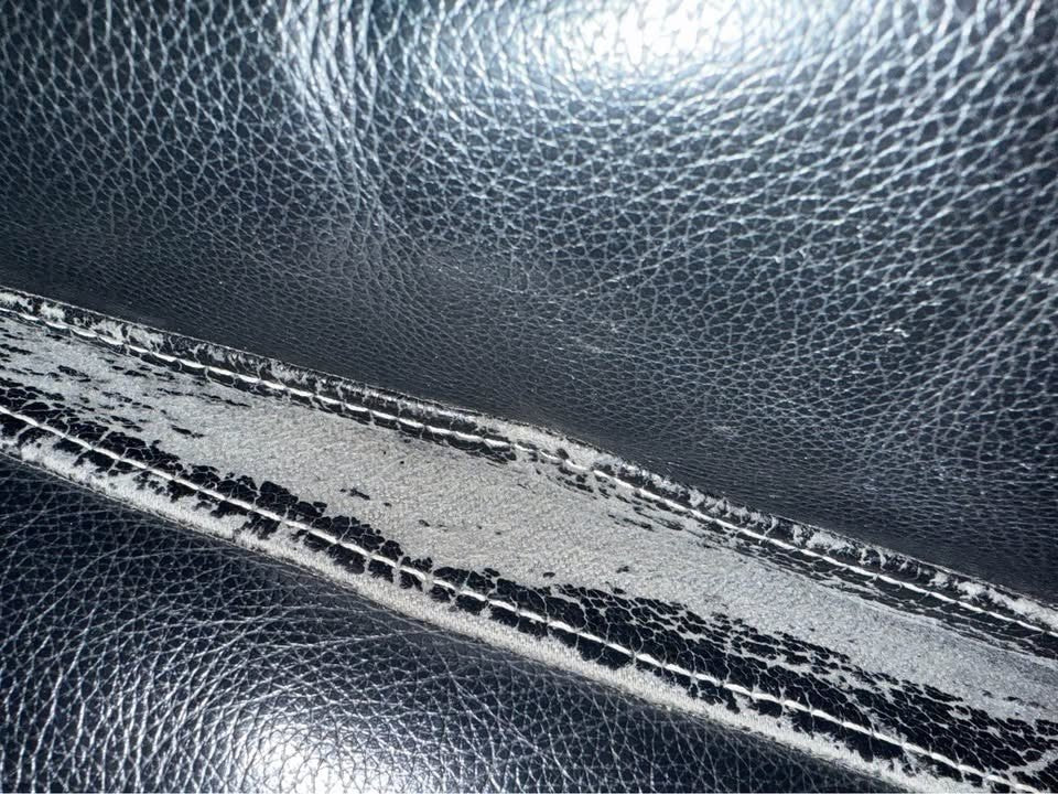 Large Sectional Black Leather Corner Sofa (PTP) - Kwikley