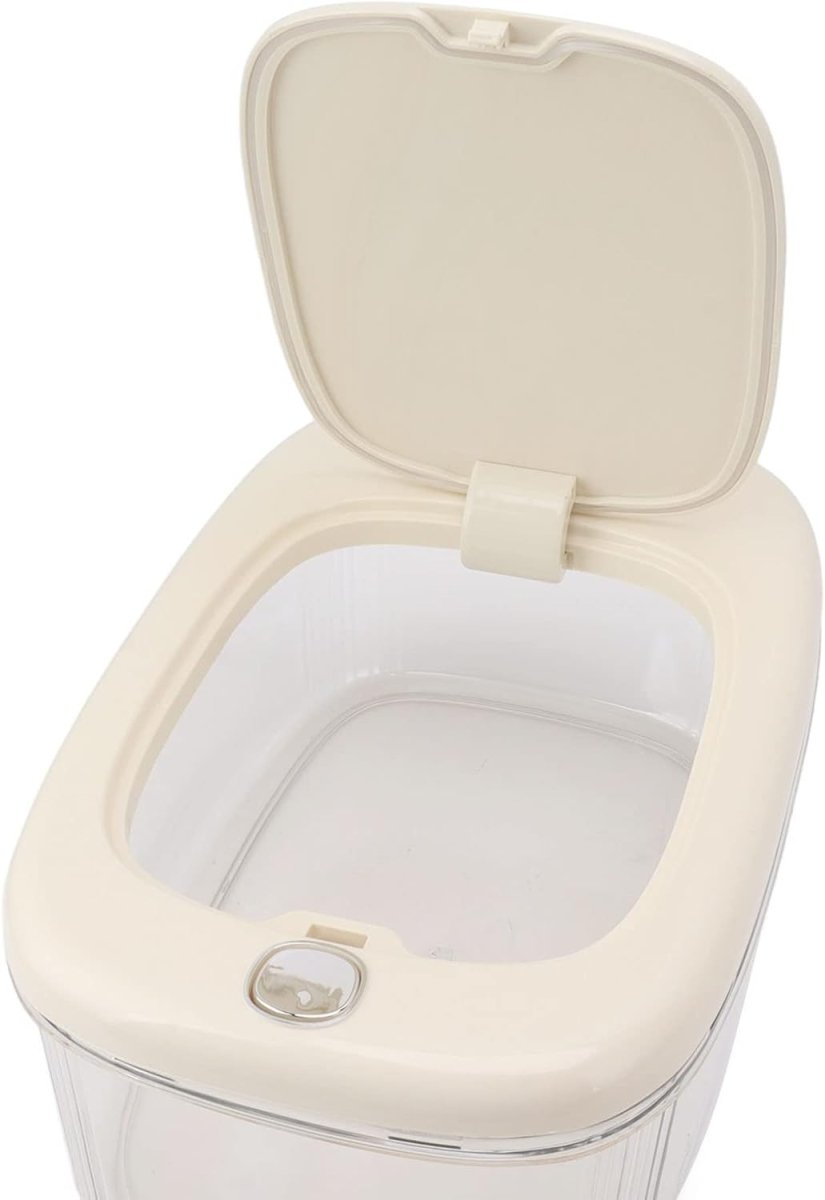 Large Transparent Rice Storage Container Airtight Grain Dog Food Bin - Kwikley