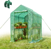 Large Walk - In Garden Greenhouse 190x125x190cm PE Cover UV Protection Waterproof - Kwikley