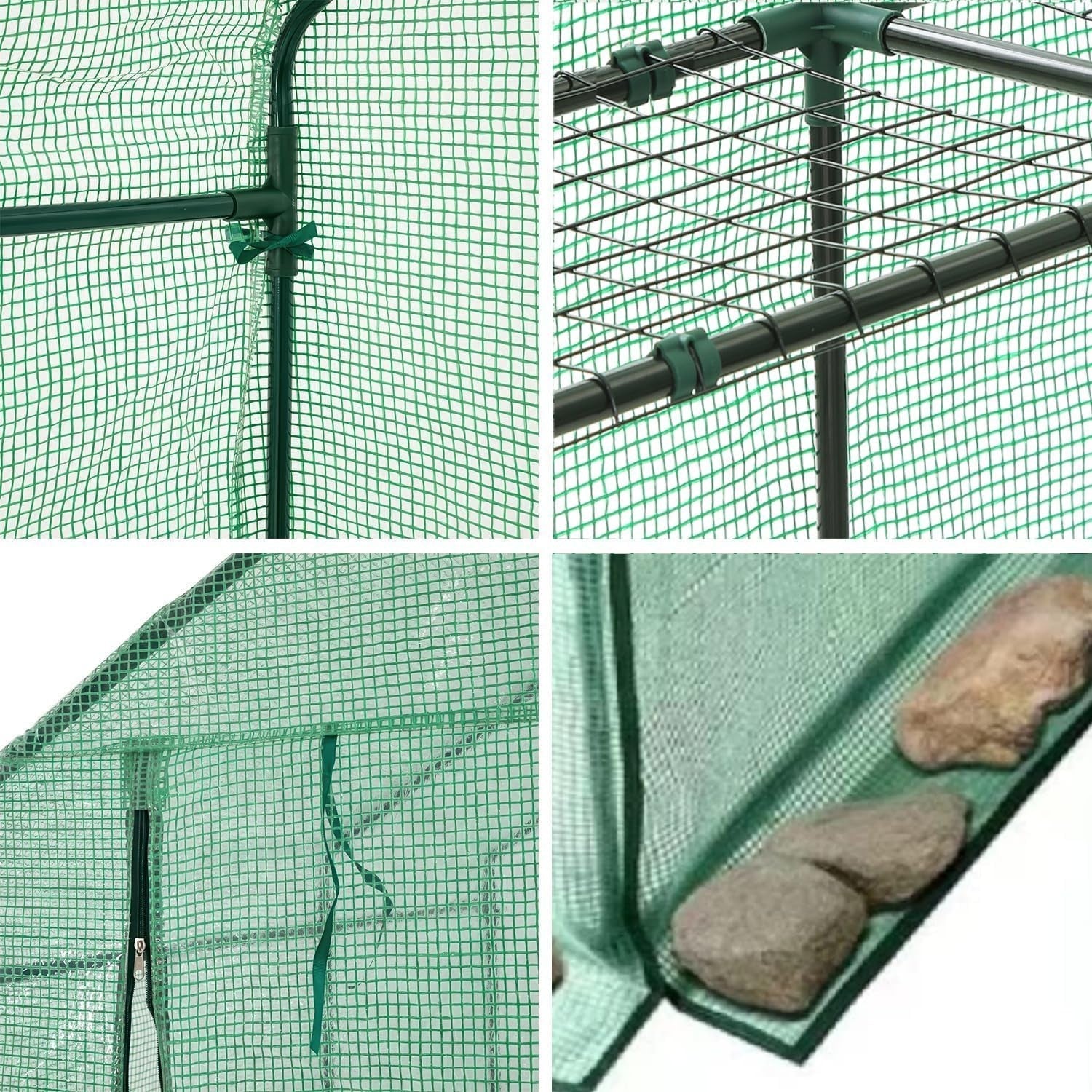 Large Walk - In Garden Greenhouse 190x125x190cm PE Cover UV Protection Waterproof - Kwikley