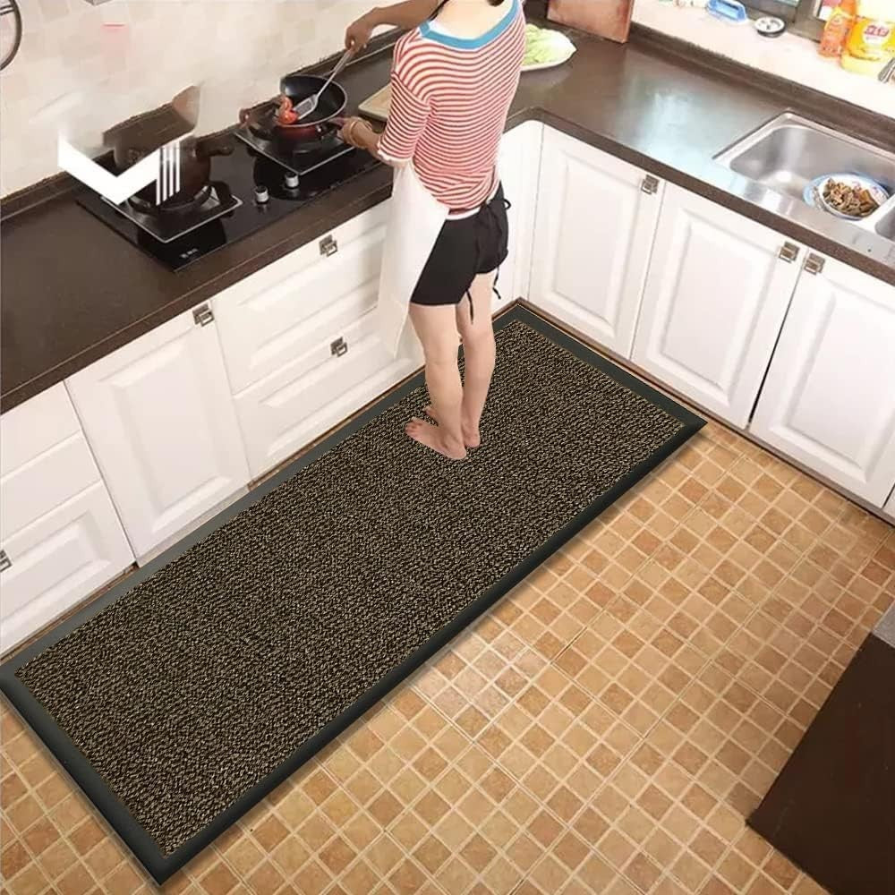 Large Waterproof Entrance Mat 120x150cm Non Slip Heavy Duty Indoor Floor Rug - Kwikley