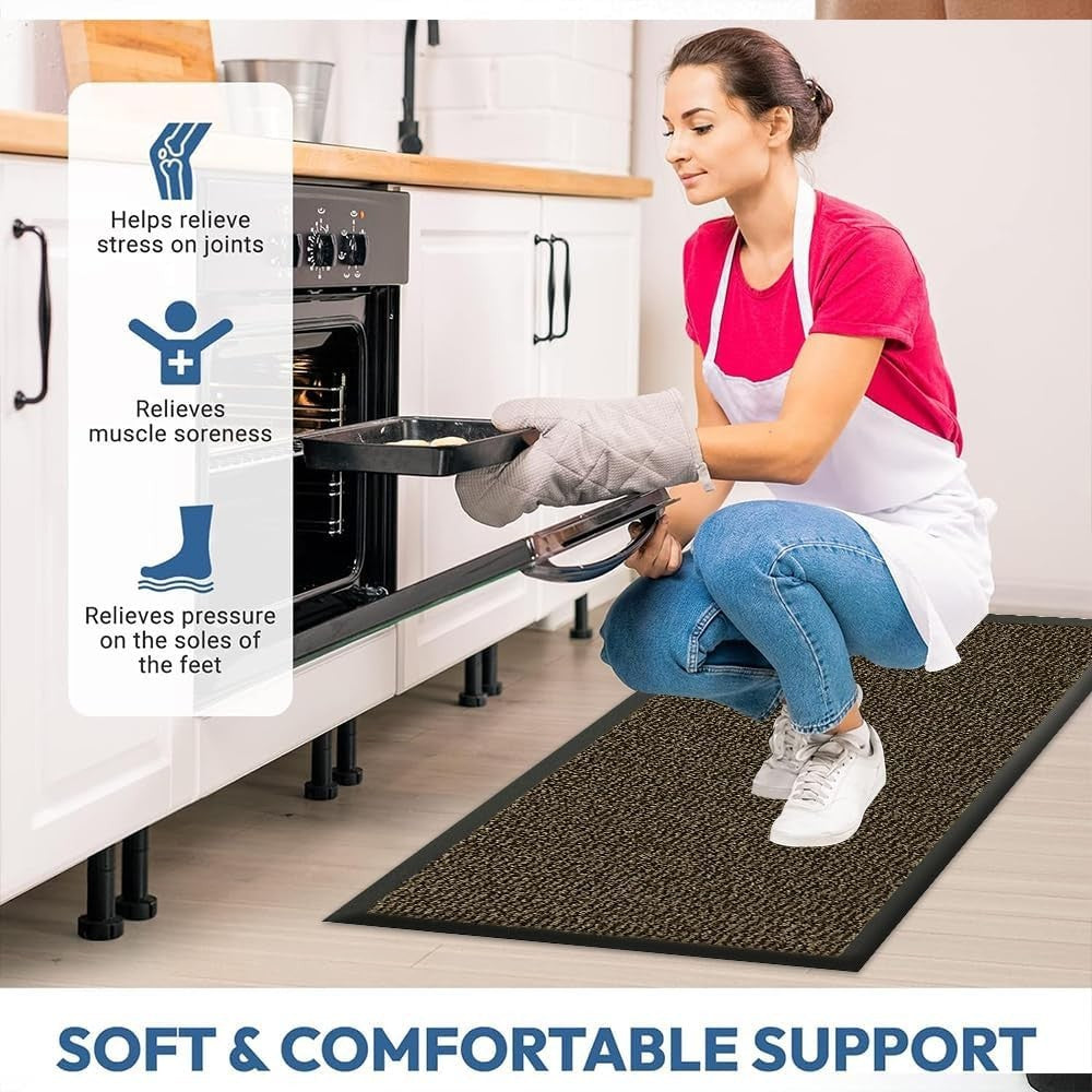 Large Waterproof Entrance Mat 120x150cm Non Slip Heavy Duty Indoor Floor Rug - Kwikley