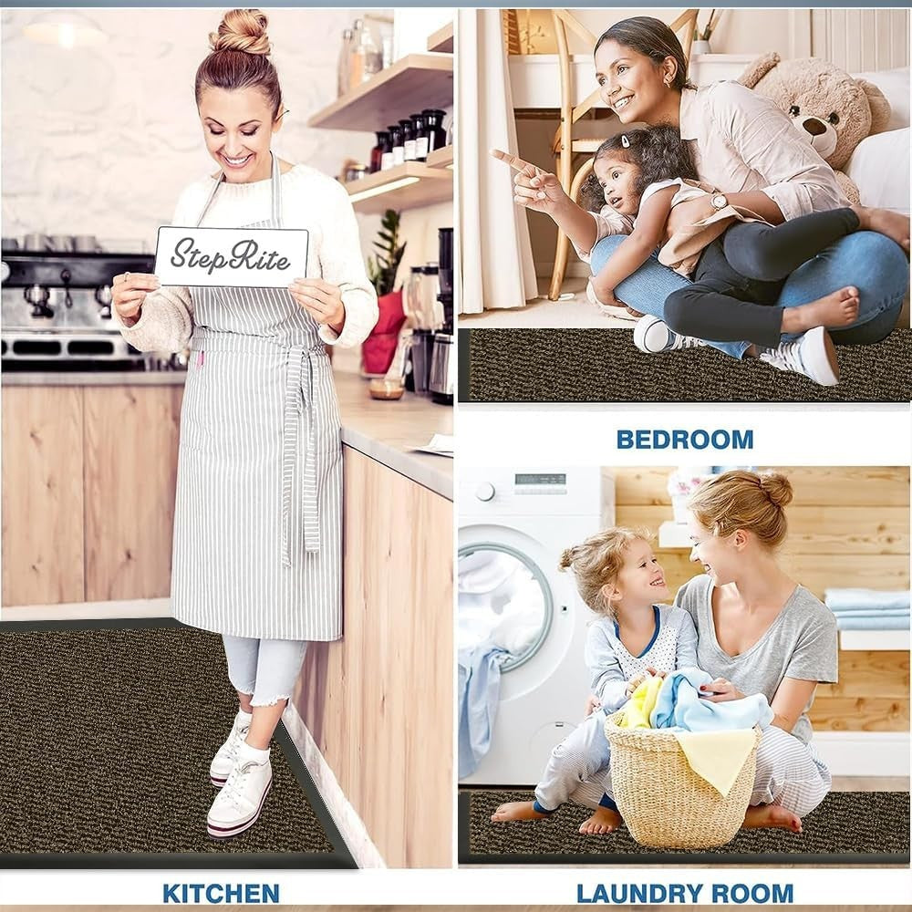 Large Waterproof Entrance Mat 120x150cm Non Slip Heavy Duty Indoor Floor Rug - Kwikley