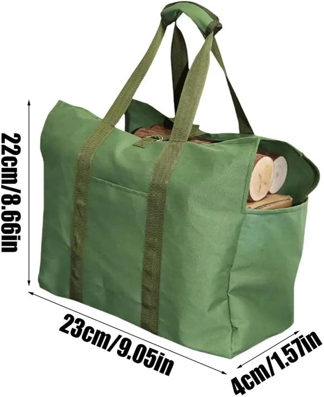 Large Waterproof Firewood Carrier Bag Indoor Outdoor Heavy Duty Log Holder - Kwikley