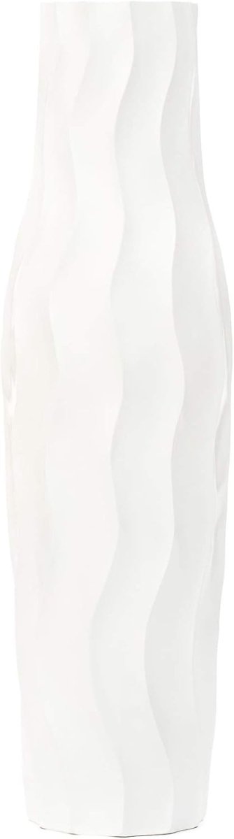 Large White Floor Vase 85cm Tall Farmhouse Decorative Vase for Pampas - Kwikley
