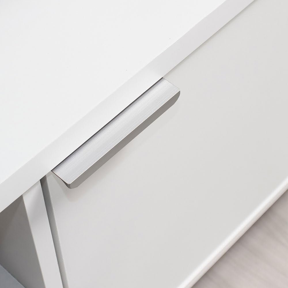 Large White TV Stand for 65" TVs with Cable Management & Storage Shelves - Kwikley