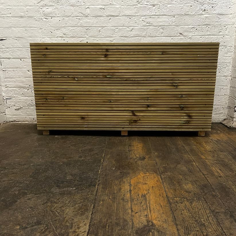 Large Wooden Garden Planter 120cm Raised Herb Trough Outdoor - Kwikley