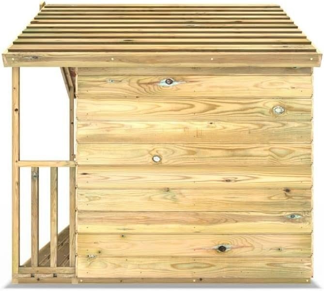 Large Wooden Garden Wendy House Kids Outdoor Play Shed 5x5ft - Kwikley