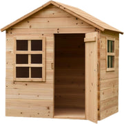 Large Wooden Kids Playhouse with Floor Indoor Outdoor Garden House - Kwikley