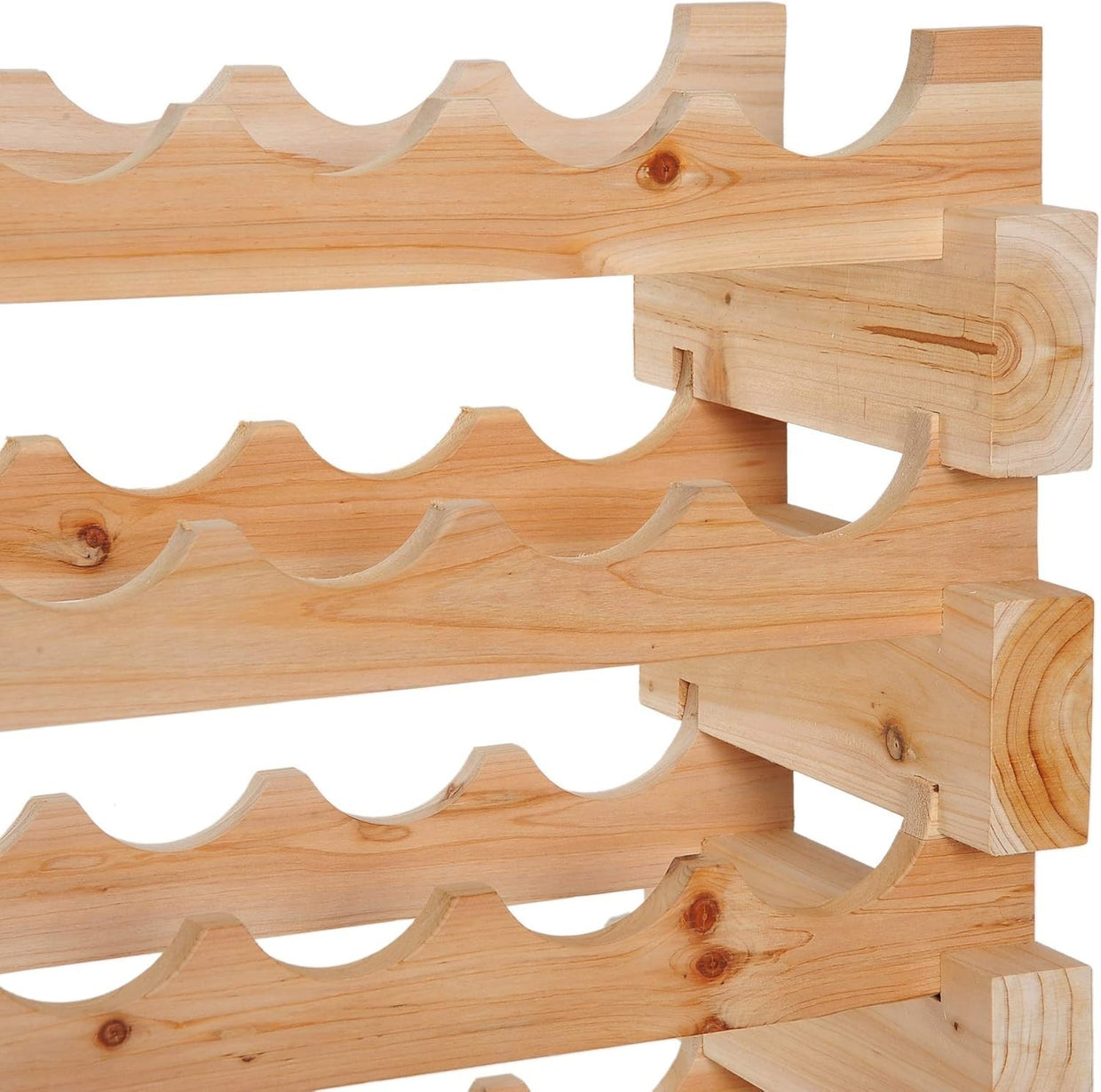 Large Wooden Wine Rack 6 Tier Shelf for 72 Bottles – Freestanding Storage Holder - Kwikley